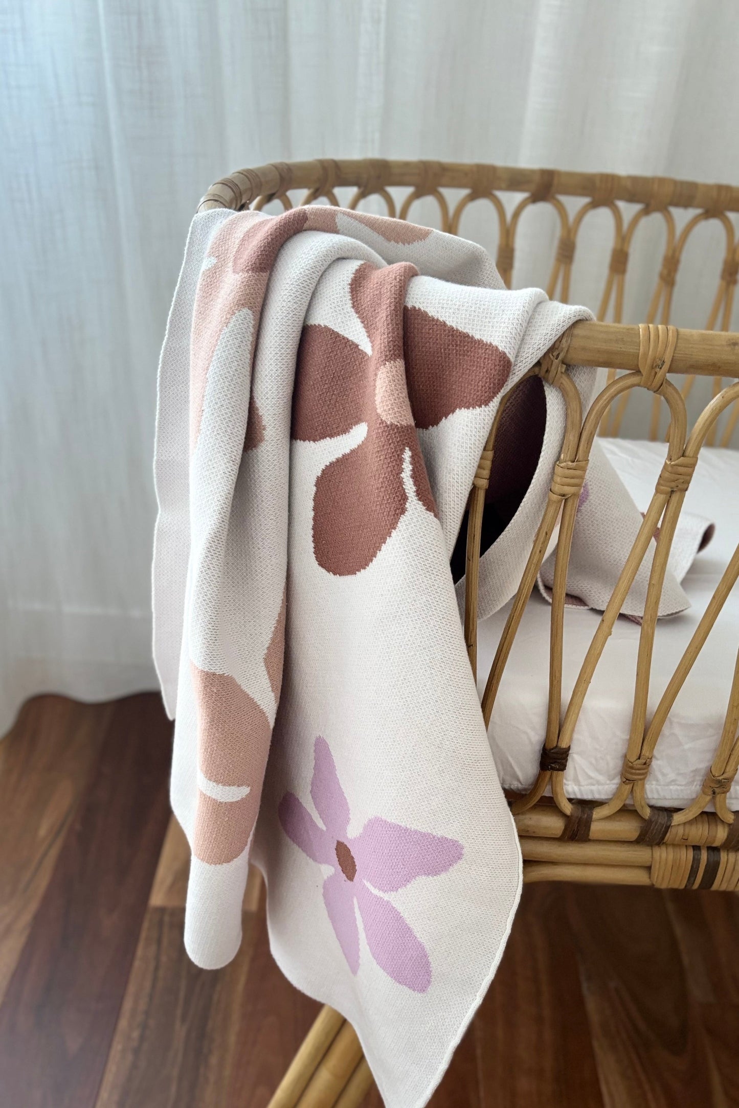 Posie Cotton Knitted Blanket