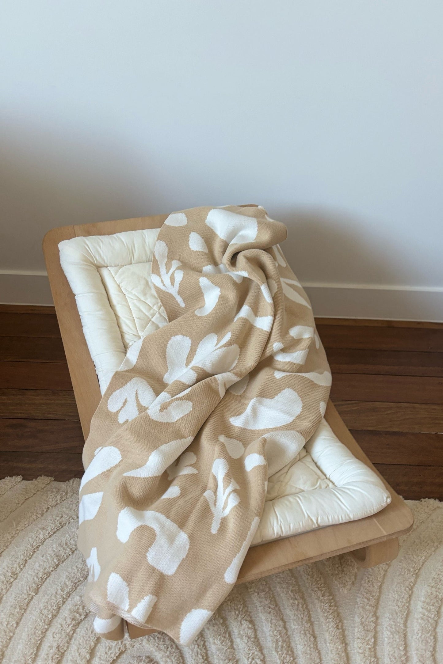 Billie Cotton Knitted Blanket OAT