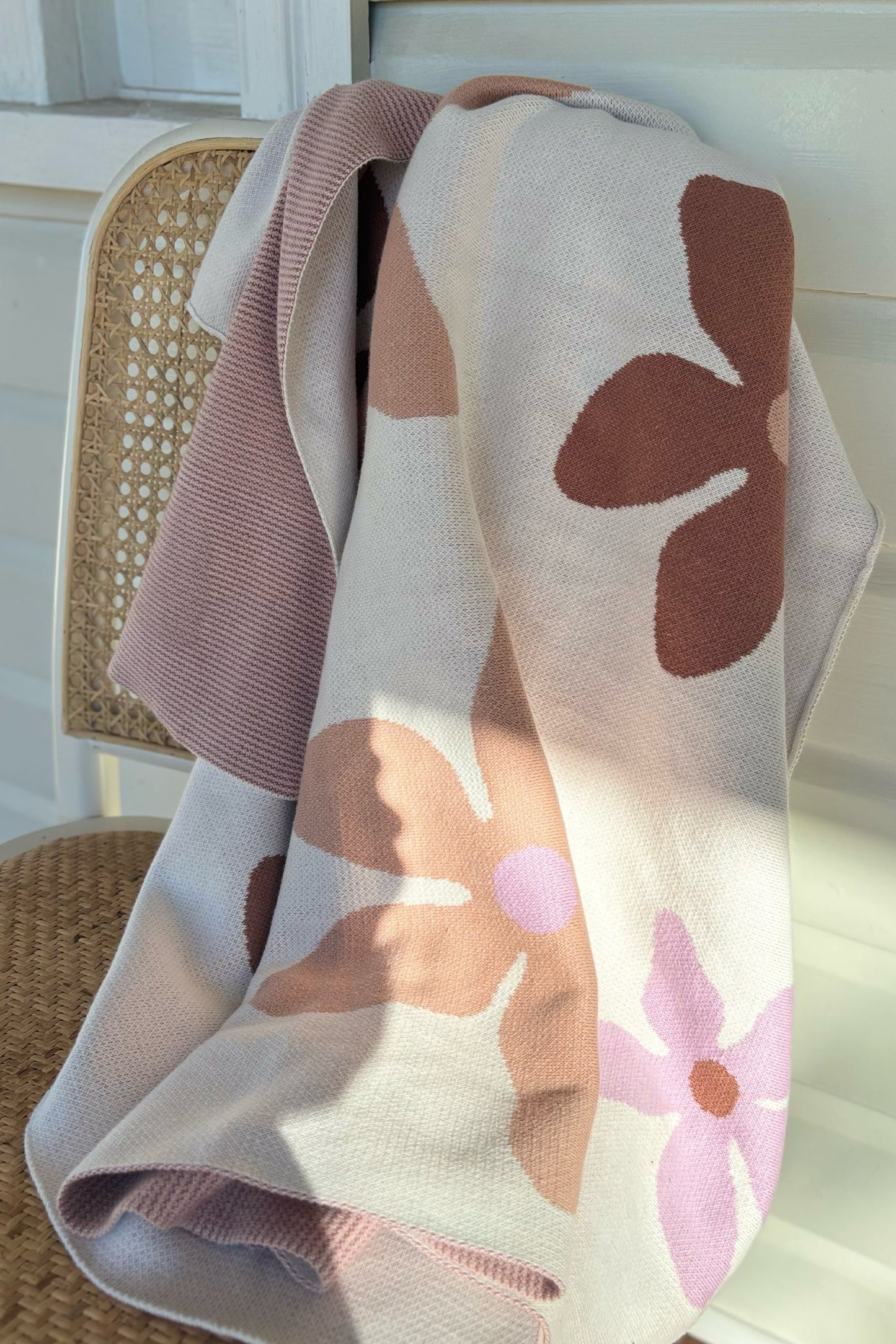 Posie Cotton Knitted Blanket