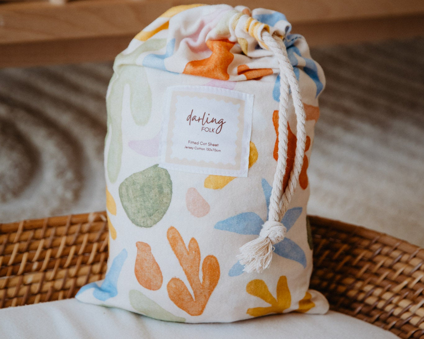 Arlo Jersey Cotton Cot Sheet