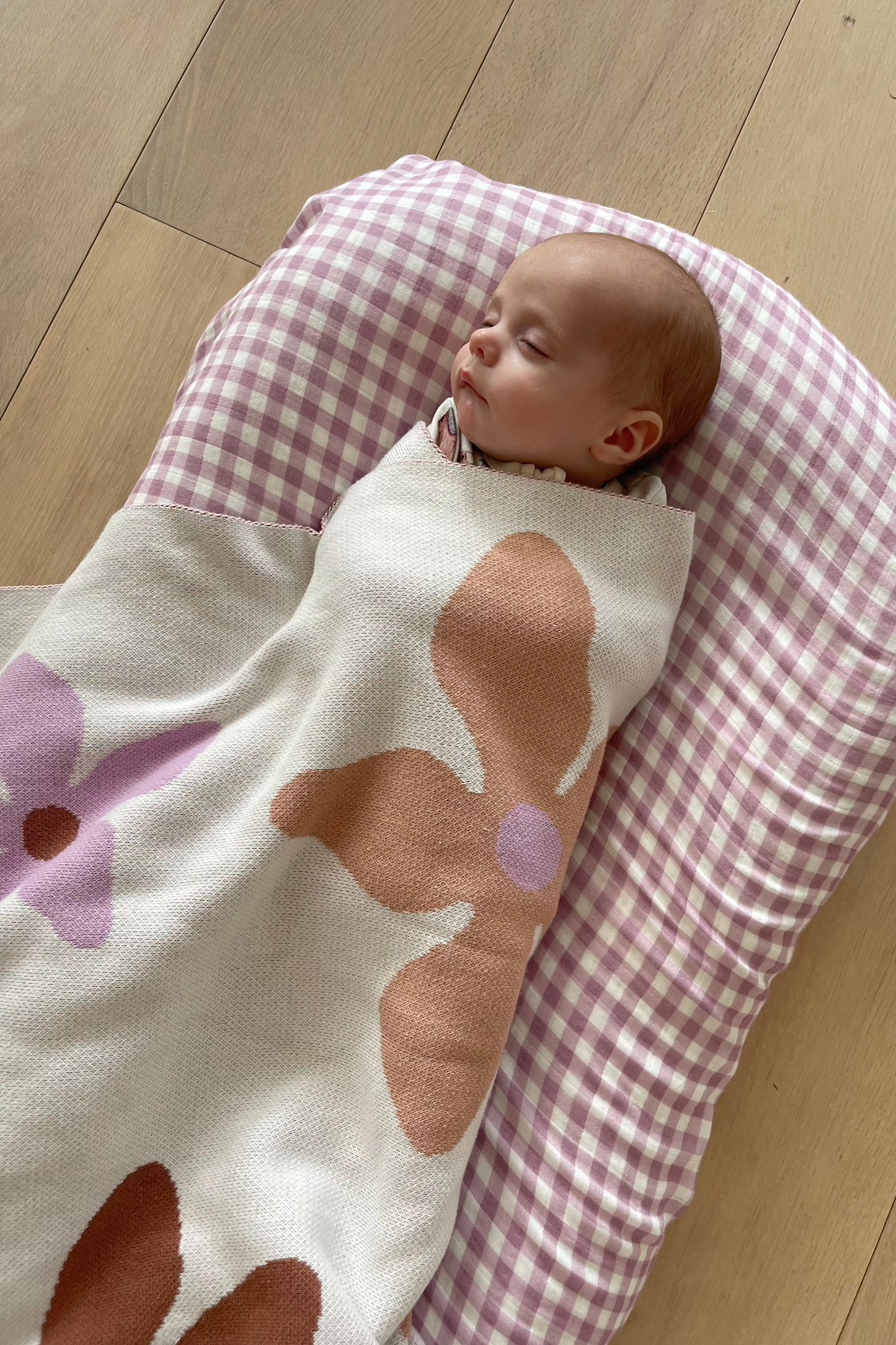 Posie Cotton Knitted Blanket