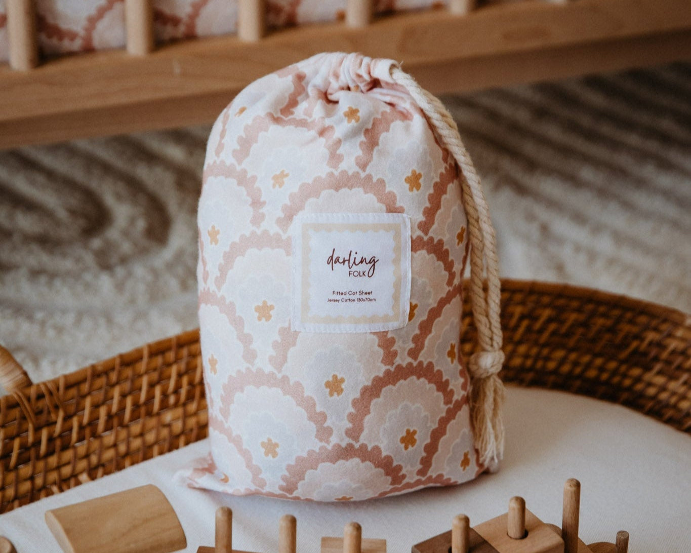 Sophia Jersey Cotton Cot Sheet