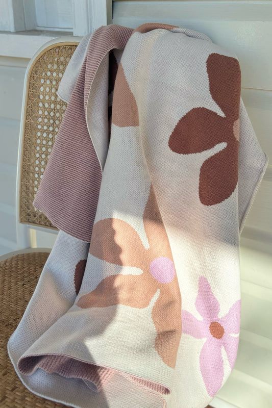 Posie Cotton Knitted Blanket
