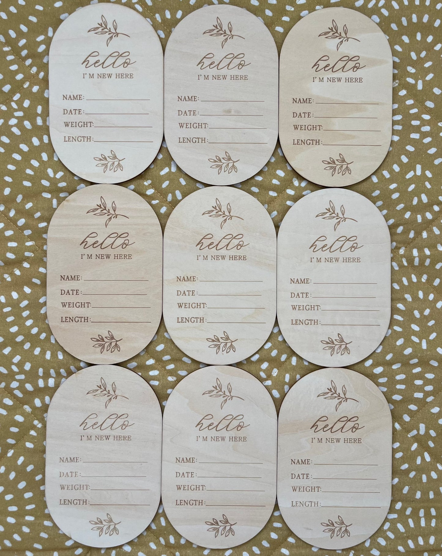 Birth Announcement Plaque